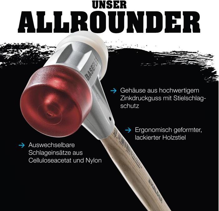 Actual product image Halder Soft Face Hammer Head Ø 25 mm Nylon white (12 g)