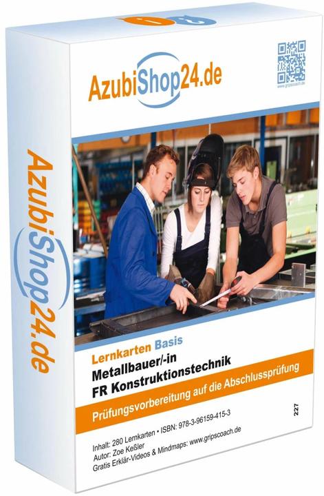 Produktbild Lernkarten Metallbauer /in FR Konstruktionstechnik Lernkarten Prüfungsvorbereitung (Deutsch, Zoe Kessler, 2024)