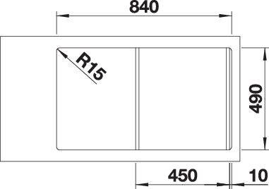 Immagine prodotto Blanco DIvon II 45 S-IF (Lavandino montato in alto, 86 cm, 51 cm)