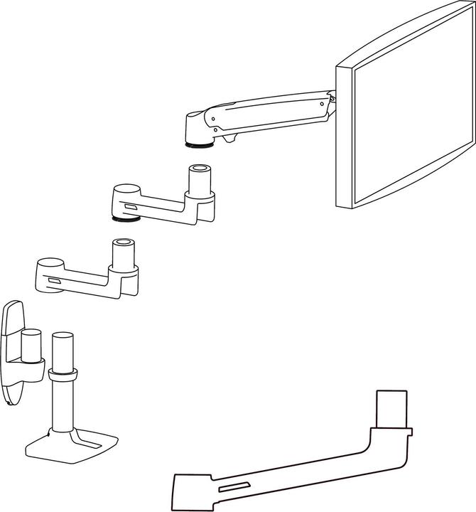 Actual product image Ergotron 23cm extension for LX arms (Rod)