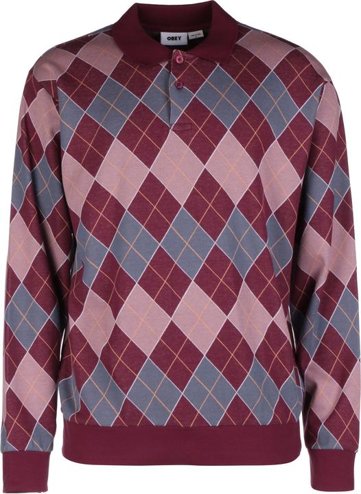 Produktbild Obey Longsleeve Polo Argylie Jacquard (L)