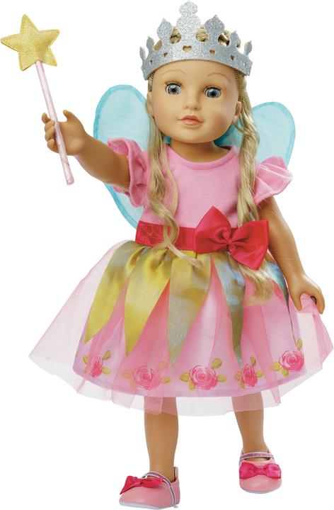 Actual product image Heless Doll accessories set "Princess Lillifee", 3 pieces : ballerinas, glitter crown and magic wand