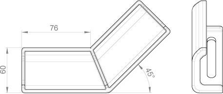 Productafbeelding Unex Hoekverbinder, oplopend, lichtgrijs 66843 Uitvoering hoekverbinder, type schroefaansluiting (15.20 cm)