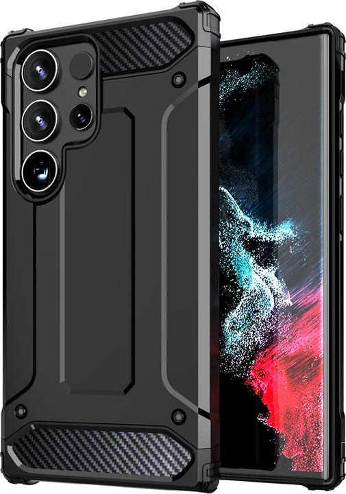 Produktbild Hurtel Hybrid Armor Case für Xiaomi Redmi Note 14 Pro 4G / 5G / Poco X7 - Schwarz (Xiaomi Poco X7 Pro)