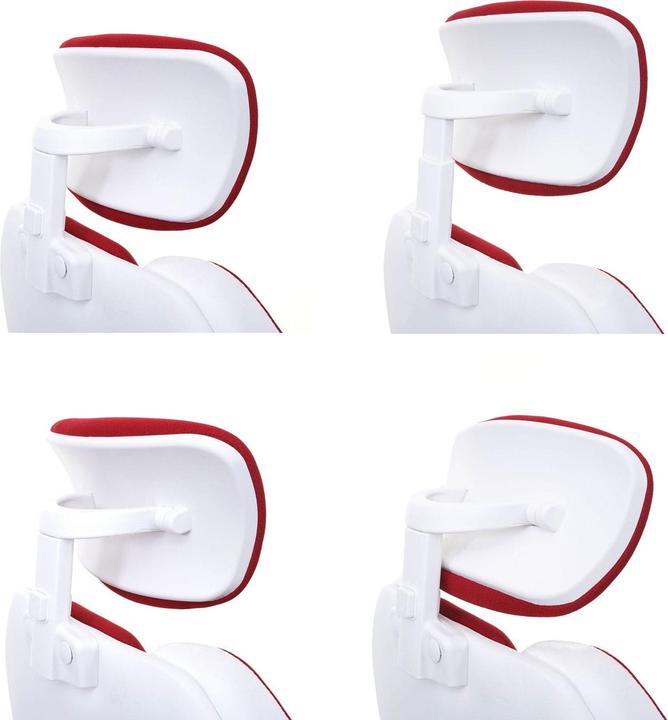 Produktbild Swisshandel24 Bürostuhl, Schreibtischstuhl Drehstuhl Chefsessel, Sliding-Funktion Stoff/Textil + Kunstleder - rot/