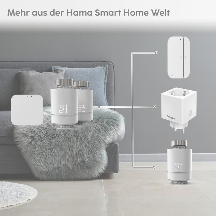 Actual product image Hama Smart WLAN heating control, 2x smart radiator thermostat + control centre