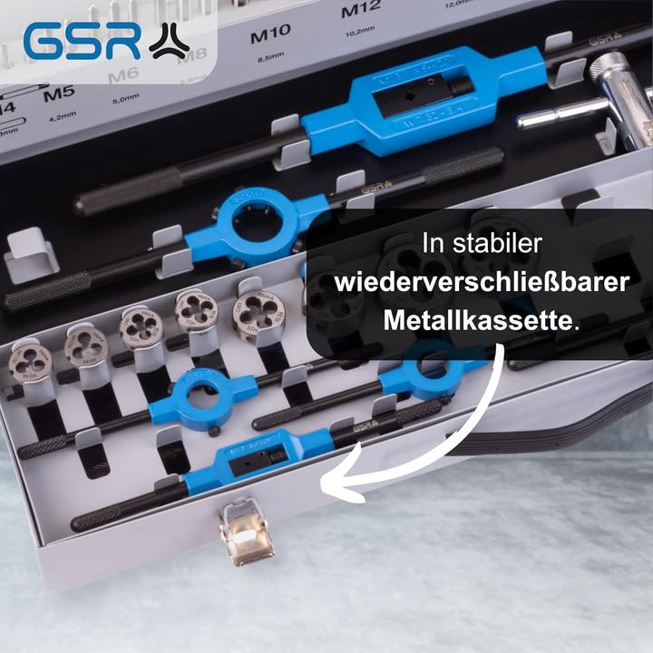 Produktbild GSR HSS DIN Gewindeschneidsortiment M3-M20