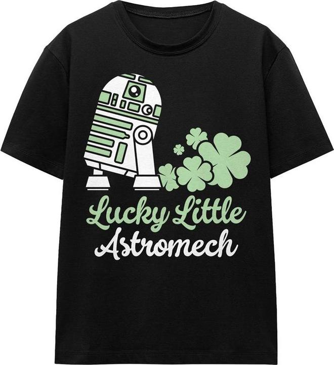 Actual product image Star Wars Unisex Adult Lucky Astromech St Patricks Day T-Shirt (XL)