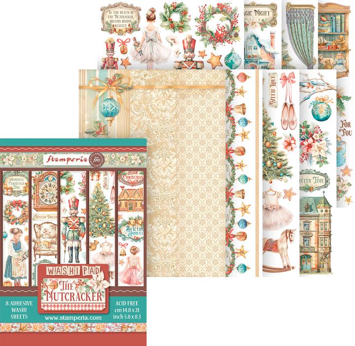 Image du produit Stamperia Washi Pad "The Nutcracker", 8 feuilles, A5