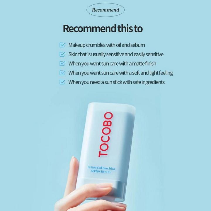 Immagine prodotto Tocobo Cotton Soft Sun Stick (Crema solare, SPF 50+, 19 g)
