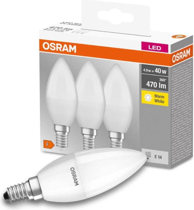 Produktbild Osram Led Base Classic B (E14, 5.70 W, 470 lm, 3 x, F)