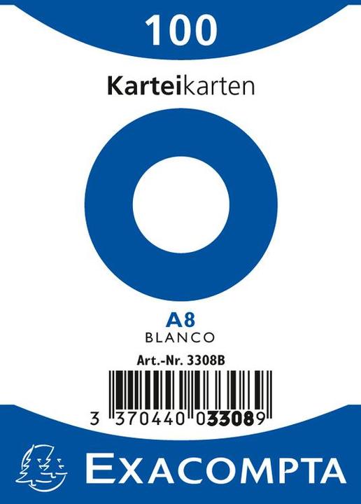 Actual product image Exacompta Index cards (55 x 74 mm, 205 g/m², 100 x)