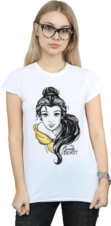 Actual product image Disney Womens/Ladies Belle Sketch Cotton T-Shirt (M)