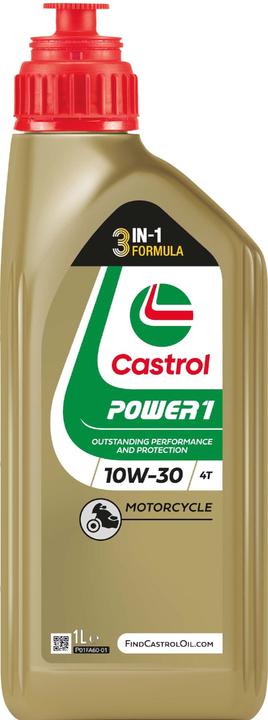Castrol Motorradmotorenöl POWER1 4T 10W-30 (1 l, SAE 10W-30)