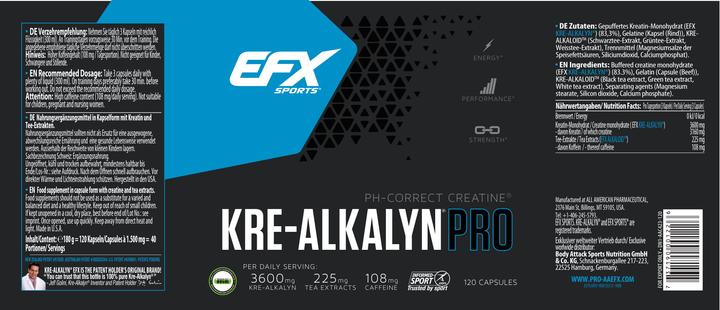 Actual product image EFX Kre-Alkalyn PRO (120 Super-Caps) (120 Piece, Capsules)