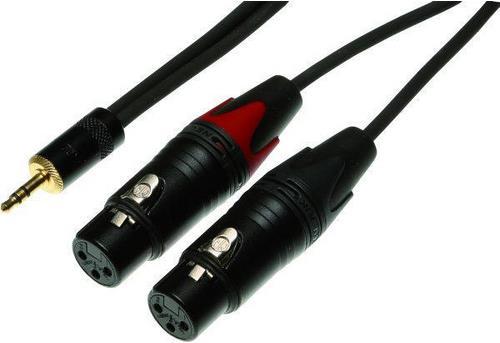Actual product image Contrik Mini Plug 3pin to 2x XLR female (10 m, 3.5mm jack (AUX), XLR)