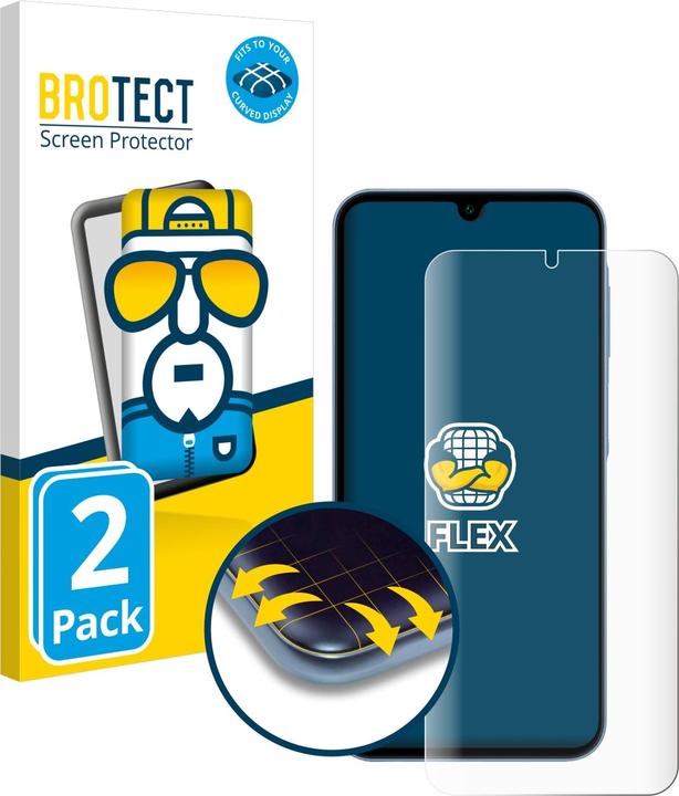 Productafbeelding BROTECT Fullscreen Beschermfolie Scherm Beschermfolie Helder Transparant (2 Stuk, Samsung Galaxy A15 5G)
