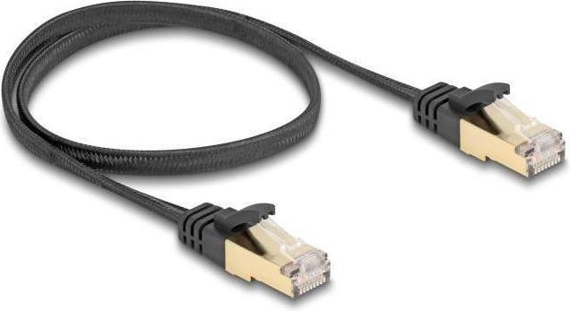Actual product image Delock RJ45 flat ribbon network cable with braided sheath Cat.6 (S/FTP, CAT6a, 0.50 m)