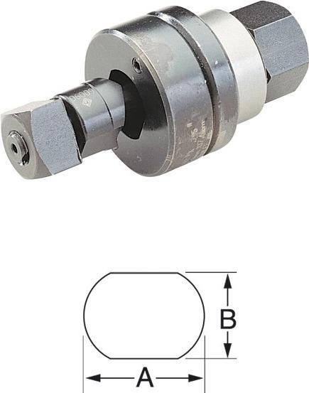 Produktbild Klauke KLA 50610861 Doppel-D-Formlocher A=19,5mm B=16,3mm