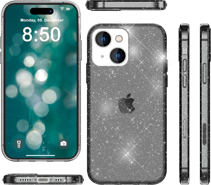 Produktbild Nalia Klare Glitzer Silikon Hülle (Apple iPhone 15)