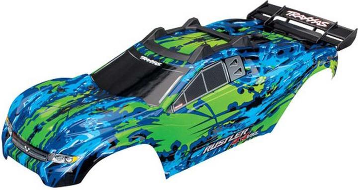 Image du produit Traxxas Carrosserie Rustler 4X4 VXL vert +Decals avec support de carrosserie