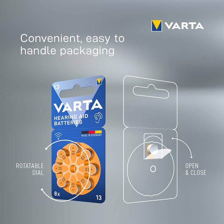 Immagine prodotto Varta Batteria per apparecchi acustici 13 8 pezzi (8 pz., 13, 310 mAh)