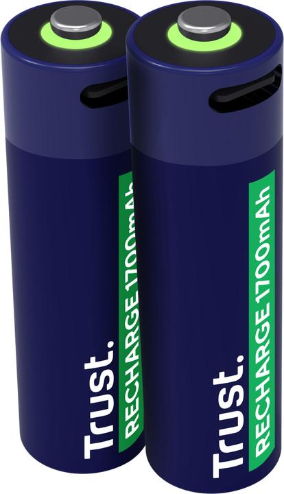 Immagine prodotto Trust Batterie Ricaricabili USB-C 2p (2 pz., AA, 1700 mAh)