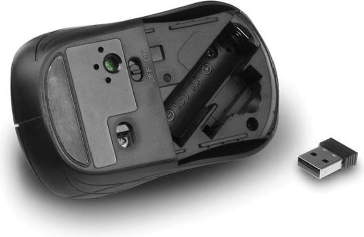 Image du produit Souris sans fil, USB nano récepteur, 1600 dpi, noir (Sans fil)