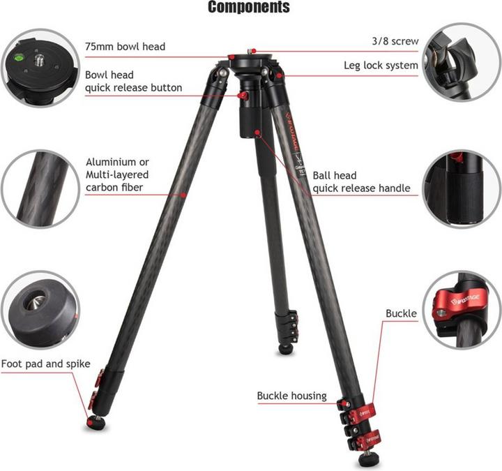 Actual product image iFootage Gazelle TC7 (Carbon)