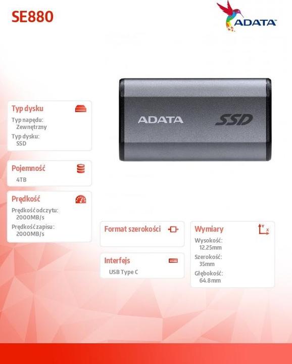 Produktbild Adata SE880 (4000 GB)