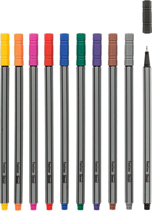Produktbild Idena Fineliner 10 Stück 10 Farben (10 Farben, 10 x)