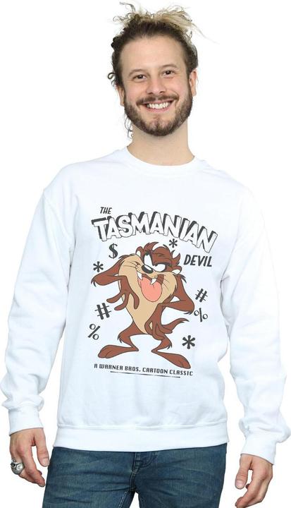 Actual product image Looney Tunes Mens Tasmanian Devil Vintage Cotton Sweatshirt (3XL)