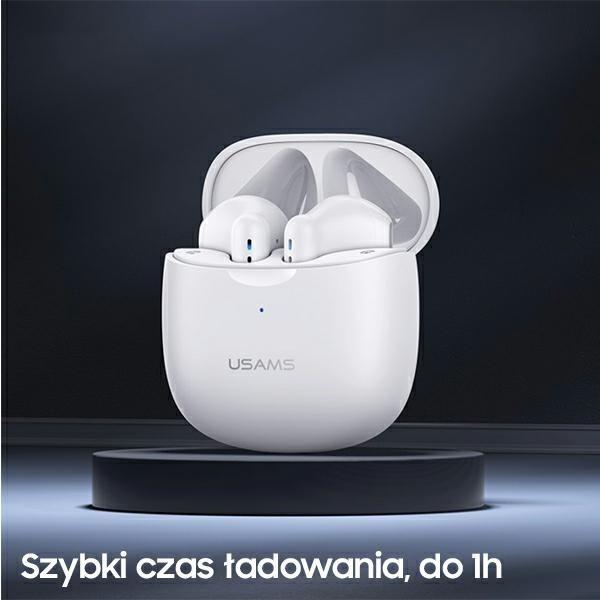 Produktbild Usams Słuchawki Bluetooth 5.0 TWS IA series bezprzewodowe biały/white BHUIA02 (US-IA04) (4 h, Kabellos)