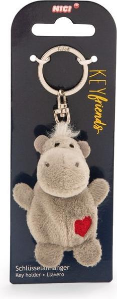 Actual product image Magni NICI Schlüsselanhänger Nilpferd mit Herz grau 5cm