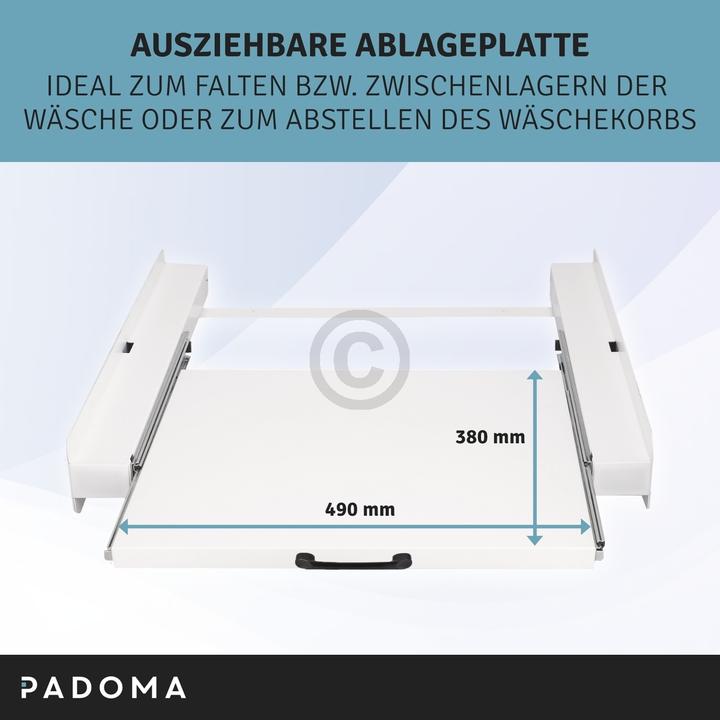 Image du produit Padoma Cadre de montage intermédiaire pour lave-linge séchoir avec plan de travail