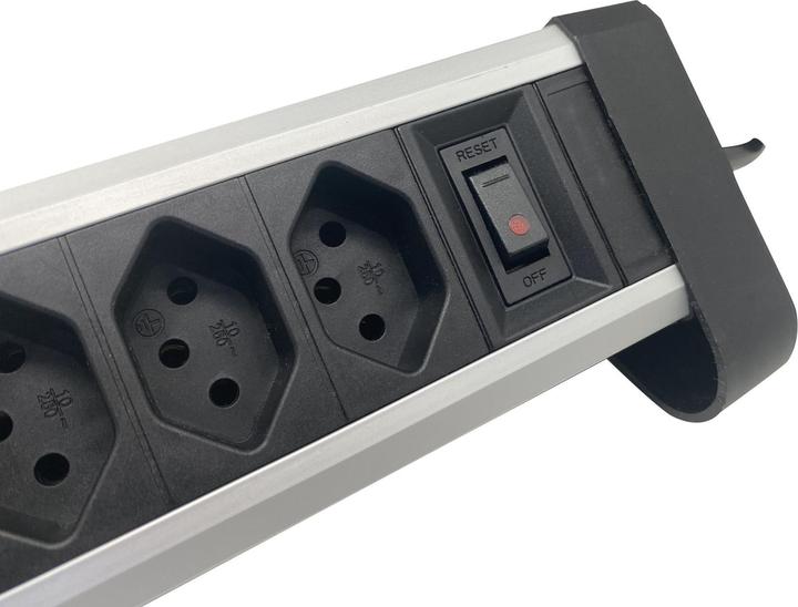 Actual product image Schönenberger ALU table socket strip (7 x, Type 13, 2.20 m)