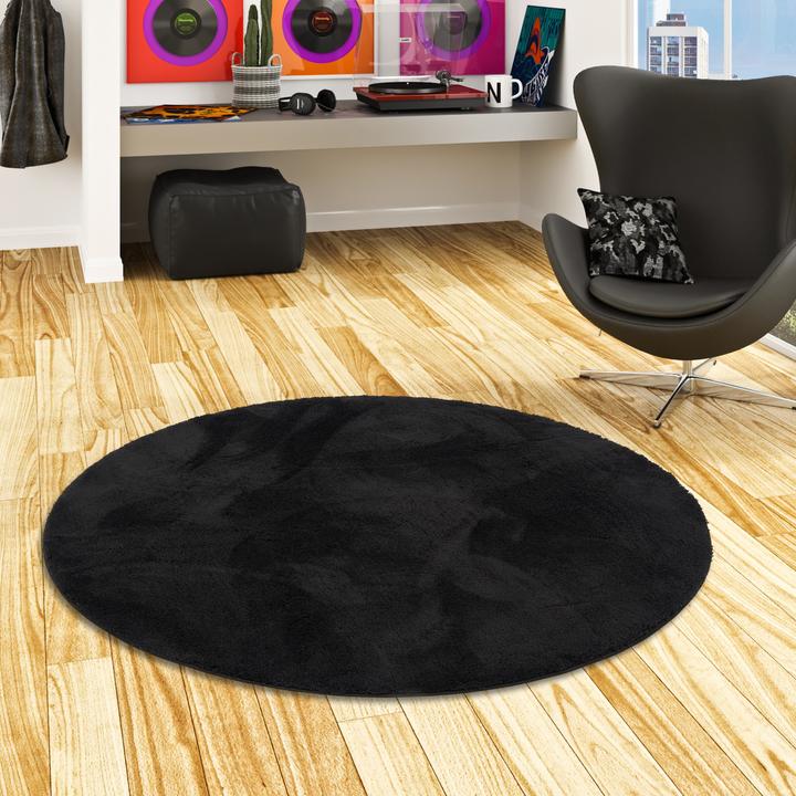 Actual product image Pergamon Super Soft Kinder Hochflor Teppich Silky Kids Rund (200 x 200 cm)