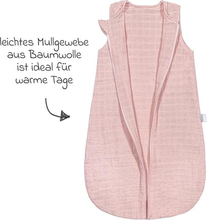 Produktbild Makian Musselin-Schlafsack - Puder - Schlafsäcke (80 cm)