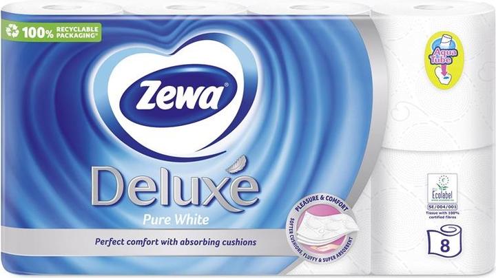 Zewa Paper Wc Deluxe White 3ply 8pcs (8 x)