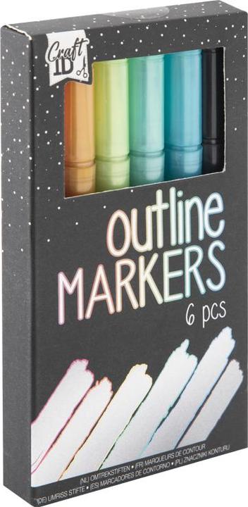 Actual product image Grafix Outline marker, 6pcs. (Multicoloured, 6 x)