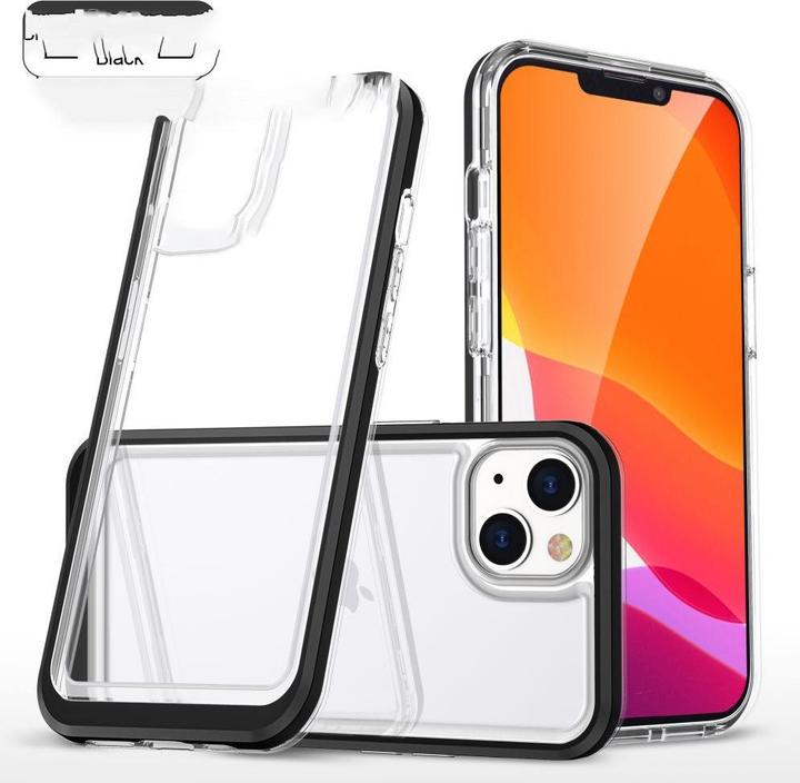 Immagine prodotto Hurtel Custodia trasparente 3in1 per iPhone 13 mini cover in gel con cornice nera (Apple iPhone 13 mini)