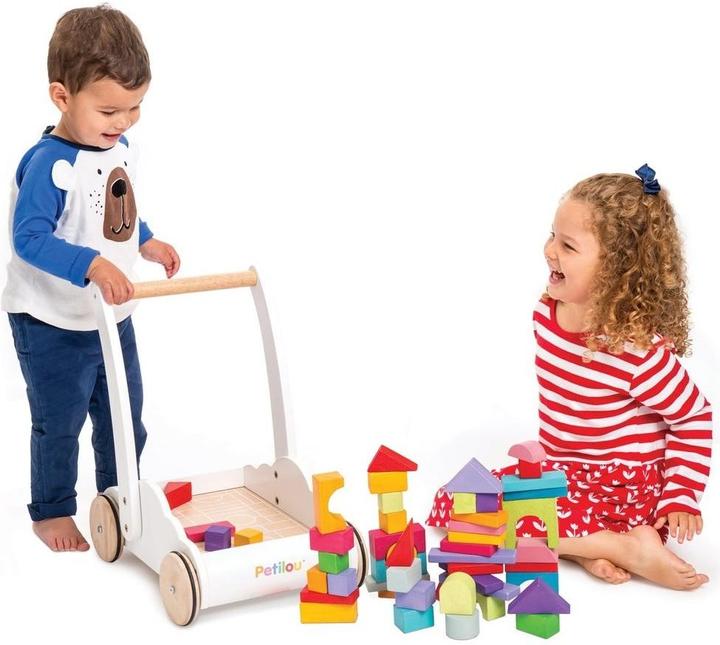 Produktbild Le Toy Van Lauflernwagen mit Klötzen in Regenbogenfarben