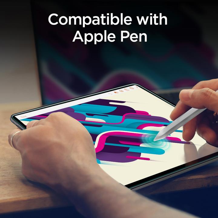 Actual product image Spigen Glass display protection film, 9H glass film (1 Piece, iPad Pro 12.9 2018 (3. Gen))