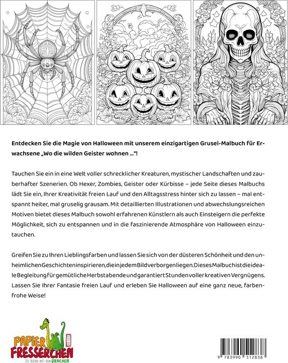 Immagine prodotto Dove vivono gli spiriti selvaggi... Libro da colorare di Halloween per adulti