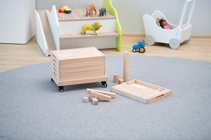 Image du produit Betzold Chariot de construction avec 6 compartiments