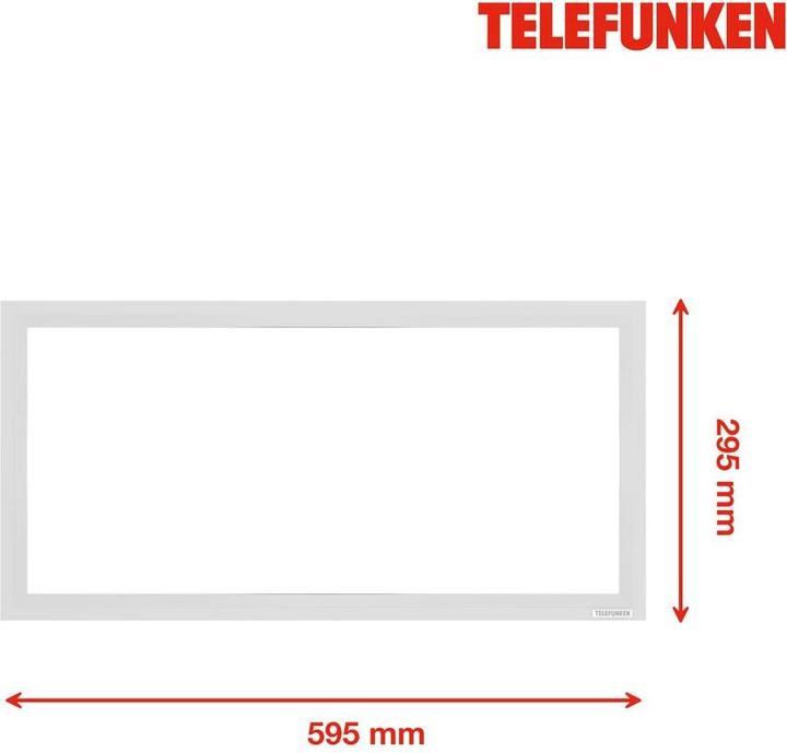 Actual product image Telefunken LED sensor panel 36W 3600 lm 4000 K neutral white HxWxD 50x295x595 mm white (3600 lm)