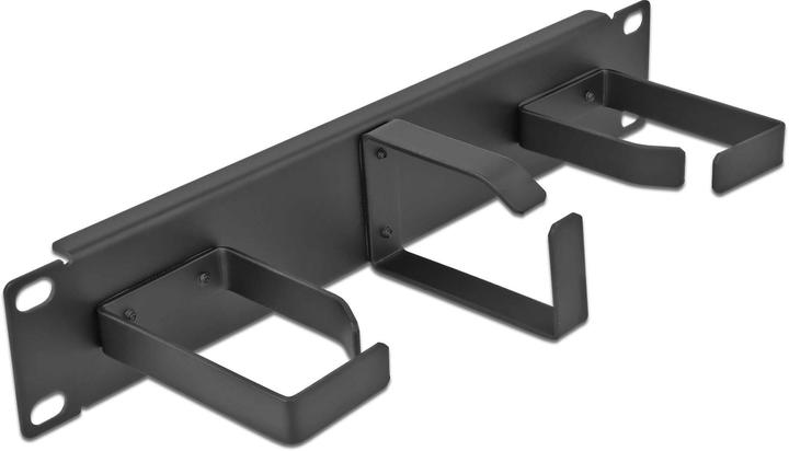 Actual product image Delock 10? Cable management patch panel with 3 metal brackets (2 x horizontal, 1 x vertical) 1 U black