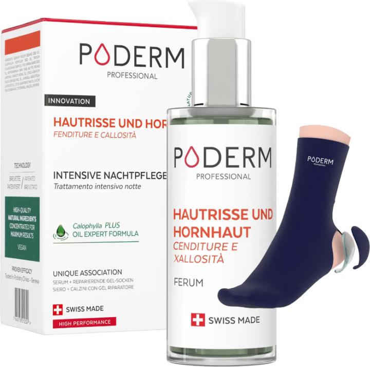 Actual product image Poderm Serum skin cracks and calluses 75ml + 1 pair of gel socks (Callus removers, 710.03 ml)