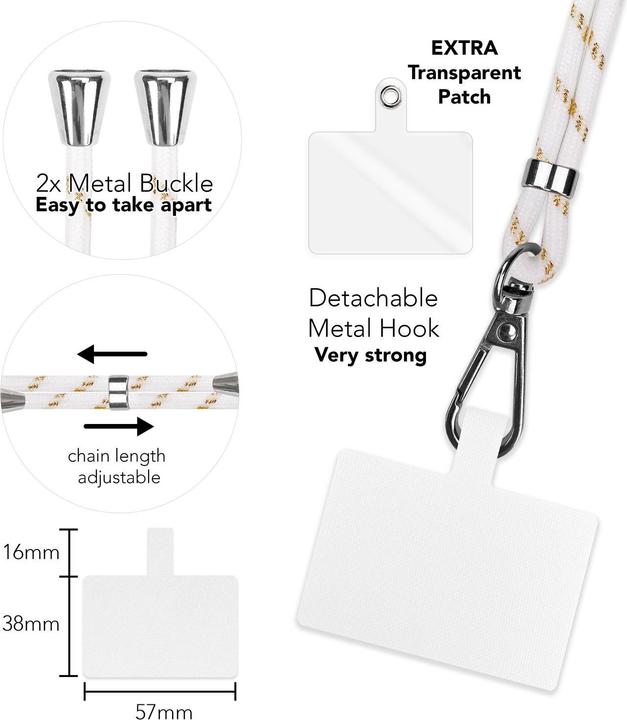 Produktbild Nalia Universal Handykette zum Umhängen mit Pad