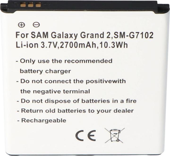 Actual product image AccuCell Battery Samsung Galaxy Grand 2 Duos, EB-B220AC, EB665468LU